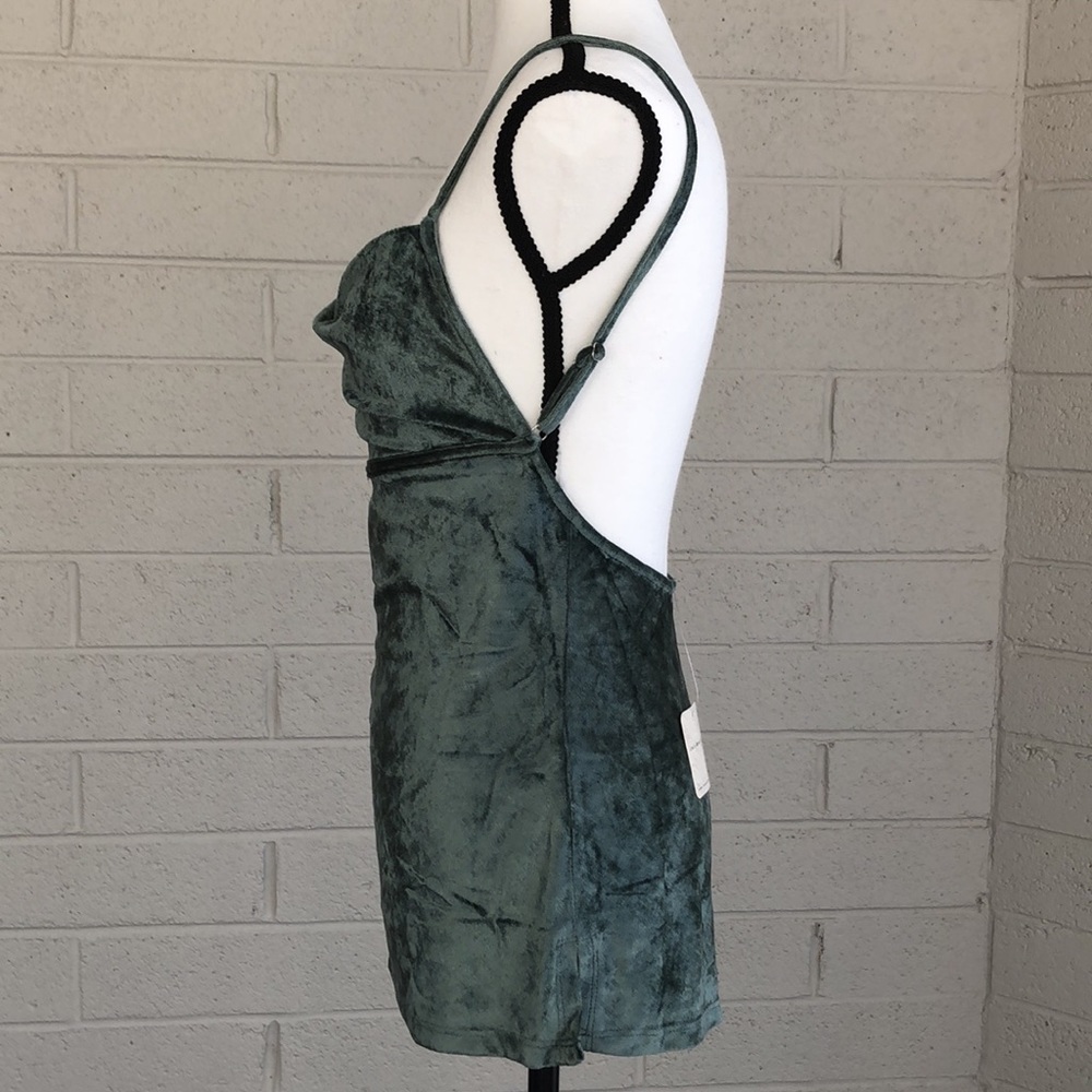 NWT Free People Intimately All Night Velvet Tunic in Evergreen, XS - Picture 5 of 11